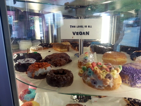 Various Vegan Doughnuts from Voodoo Doughnut
